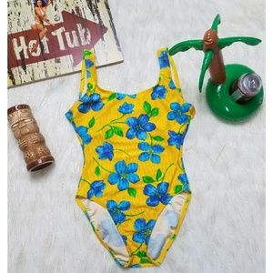 Vintage 1980s Catalina High Cut One Piece Swimsuit